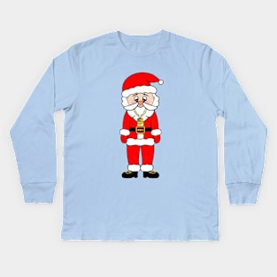 HIP Hop Funny Santa Clause Kids Long Sleeve T-Shirt